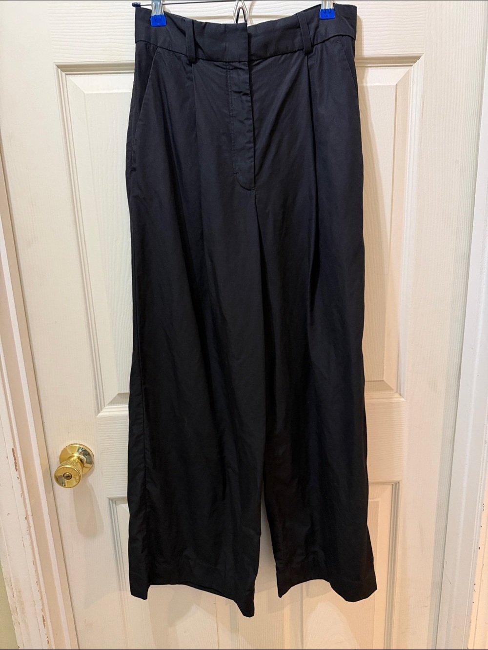COS Black Wide-Leg high rise pants